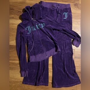 Juicy Couture Deep Purple Velour Set